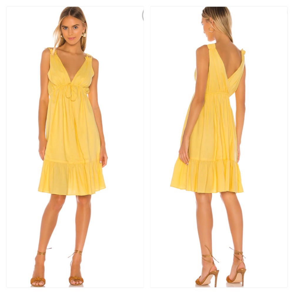 Majorelle Esther Midi Dress In Canary Yellow